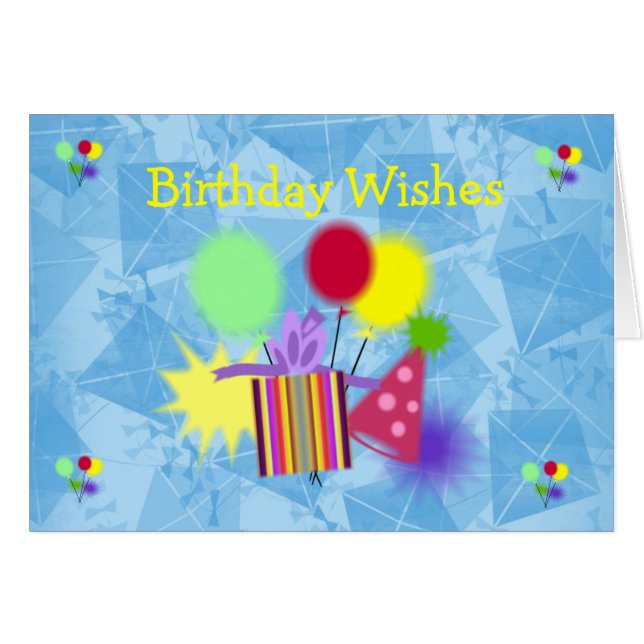 Carte de voeux d'anniversaire (Devant horizontal)
