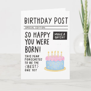 Carte de vœux d'anniversaire