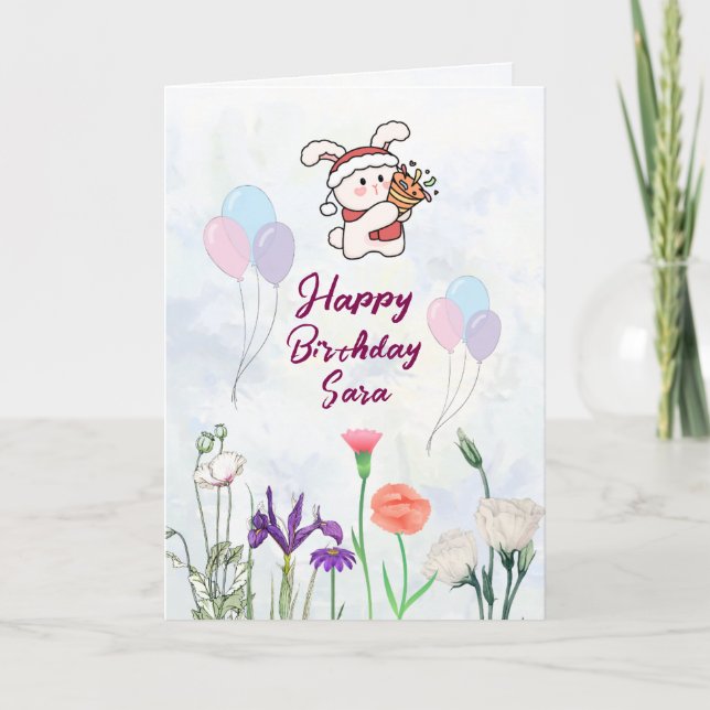 Carte de vœux d'anniversaire  (Devant)