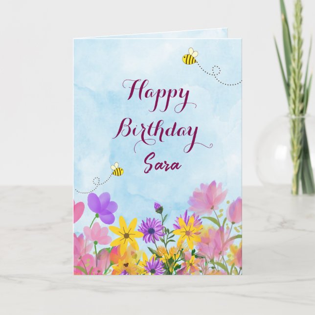 Carte de vœux d'anniversaire  (Devant)