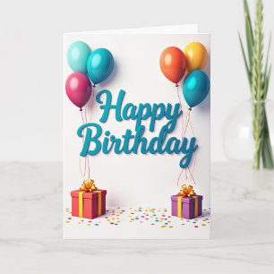 Carte de voeux d'anniversaire 3D