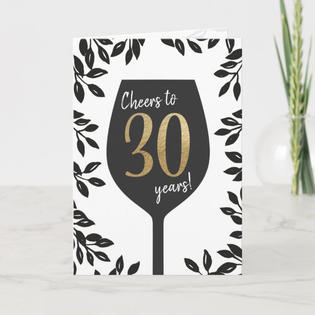 Carte de voeux d'anniversaire à 30 ans! (Devant)