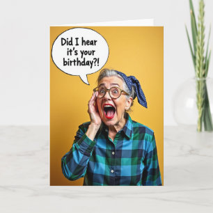 Carte de vœux d'anniversaire à carreaux