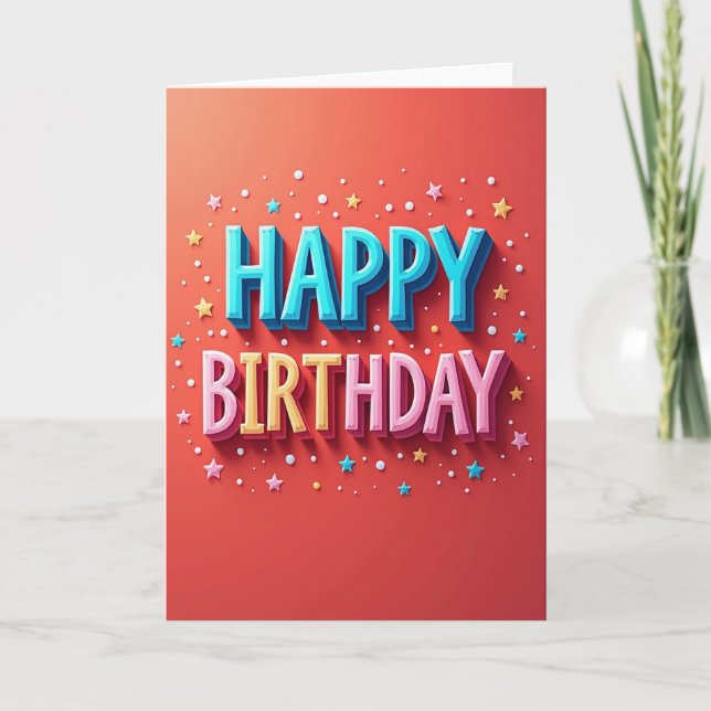 Carte de vœux d'anniversaire à couches (Devant)