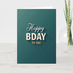 Carte de vœux d'anniversaire à l'écriture élégante