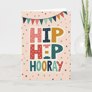 Carte de vœux d'anniversaire à motif vibrant