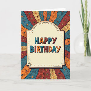 Carte de vœux d'anniversaire abstraite