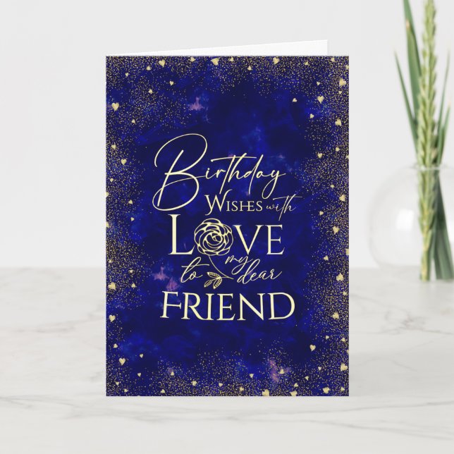 Carte de voeux d'anniversaire ami ciel nocturne te (Devant)