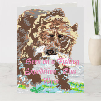 Carte de voeux d'anniversaire amusant Grizzly Ours