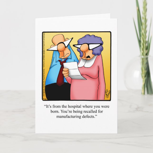 Carte de voeux d'anniversaire amusante (Devant)
