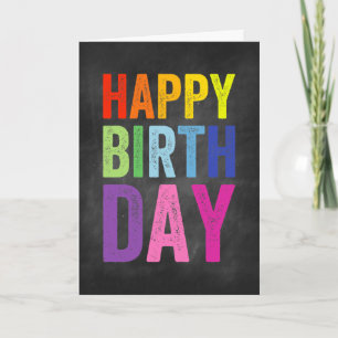 Carte de vœux d'anniversaire Arc-en-ciel et Tablea