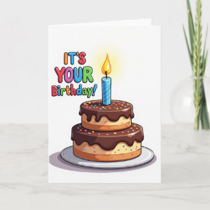 Carte de vœux d'anniversaire au chocolat