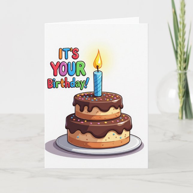 Carte de vœux d'anniversaire au chocolat (Devant)