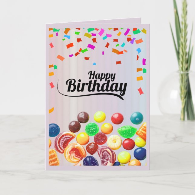 Carte de vœux d'anniversaire aux fruits (Devant)