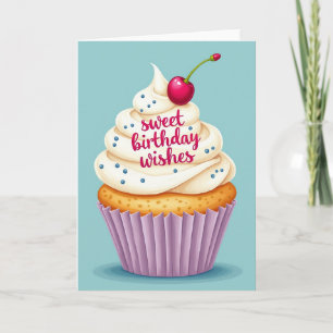 Carte de vœux d'anniversaire aux fruits rouges