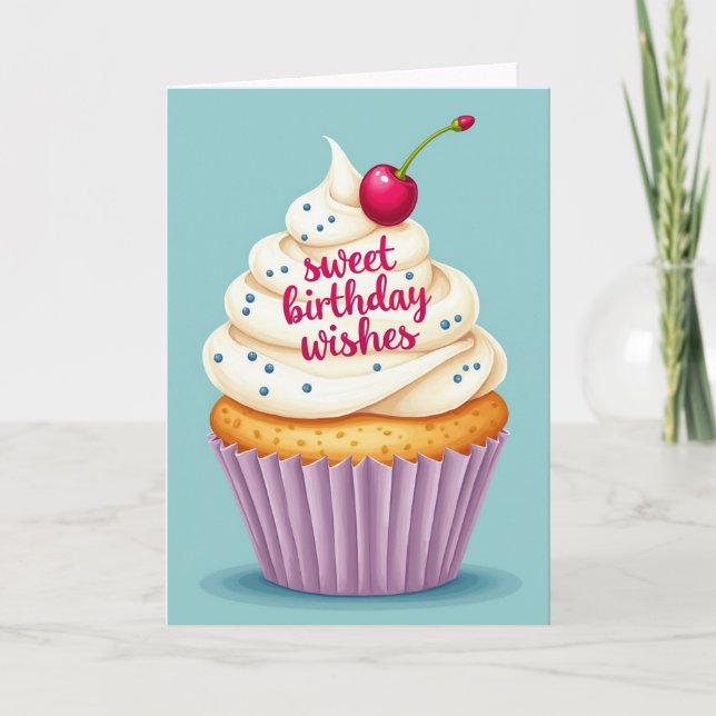 Carte de vœux d'anniversaire aux fruits rouges (Devant)