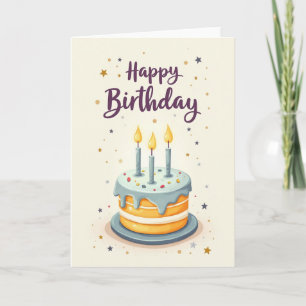 Carte de vœux d'anniversaire avec confettis florau