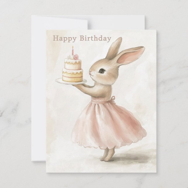 Carte de vœux d'anniversaire avec gâteau doux et j (Devant)