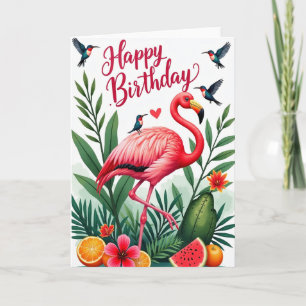 Carte de vœux d'anniversaire avec illustration exo