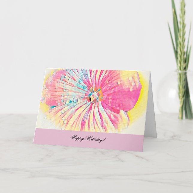 Carte de voeux d'anniversaire avec Petunia et Wate (Devant)