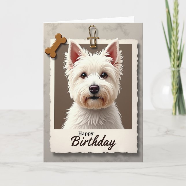 Carte de vœux d'anniversaire avec photo de chiot m (Devant)