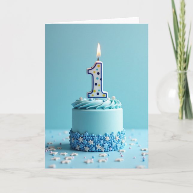 Carte de vœux d'anniversaire Azure (Devant)