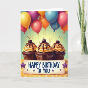 Carte de vœux d'anniversaire Balloon