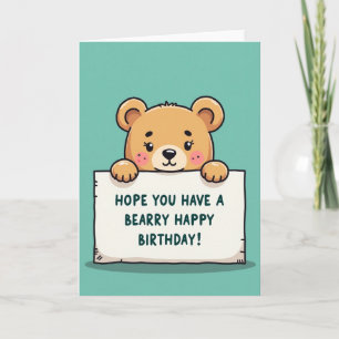 Carte de vœux d'anniversaire Beary Sweet