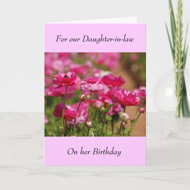 Carte de voeux d'anniversaire - Belle-fille (Devant)