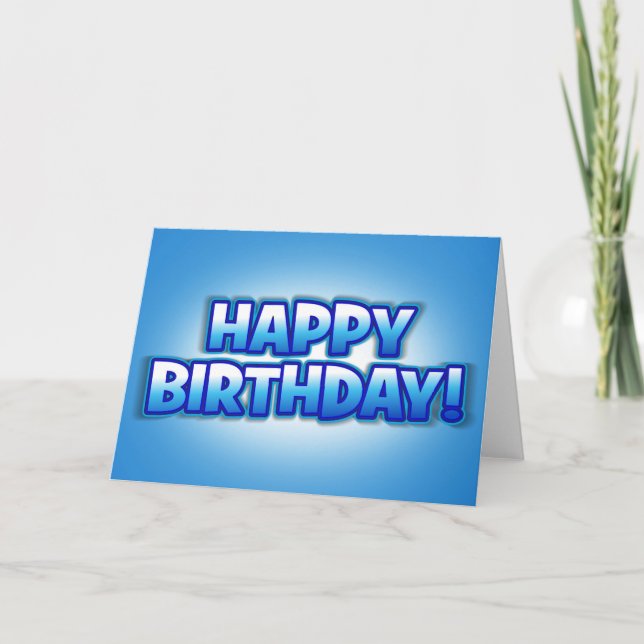 Carte de voeux d'anniversaire Blue Sky (Devant)
