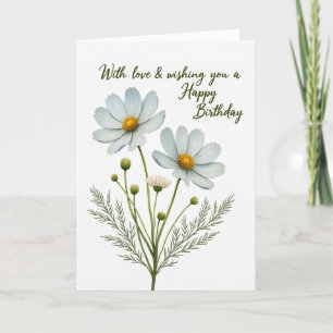 Carte de vœux d'anniversaire botanique