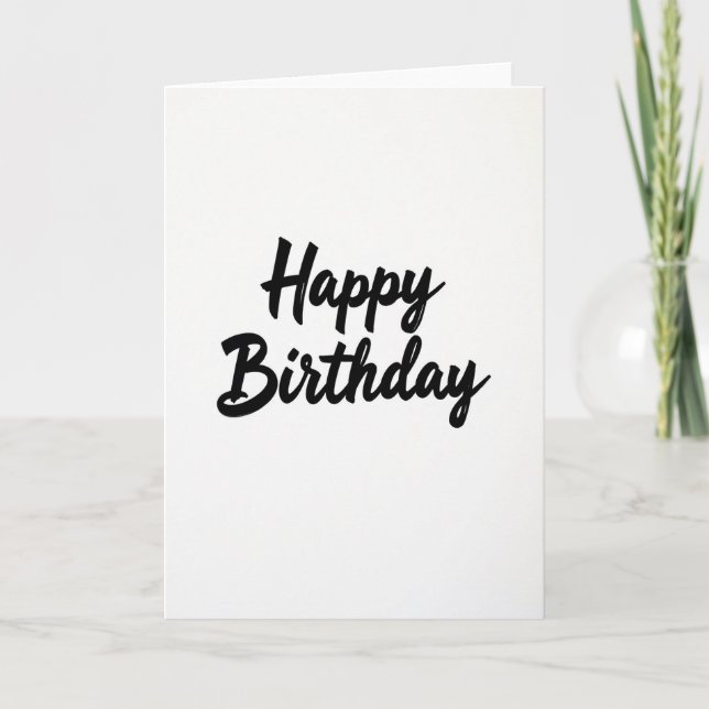 Carte de vœux d'anniversaire calligraphiée (Devant)