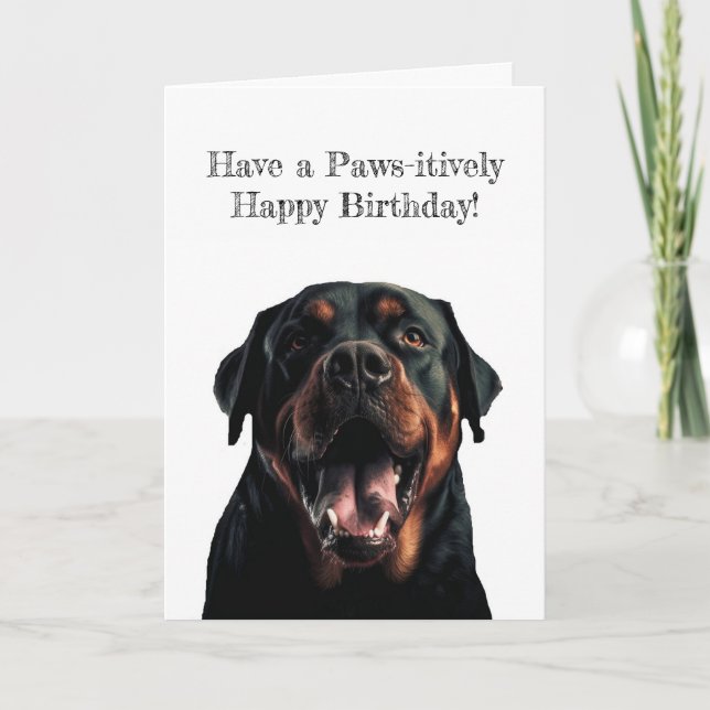 Carte de vœux d'anniversaire Chien Mignon Joyeux A (Devant)
