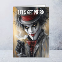 Carte de vœux d'anniversaire Clown bizarre