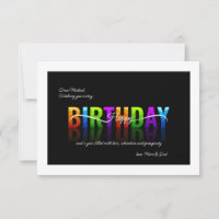 Carte de voeux d'anniversaire colorée