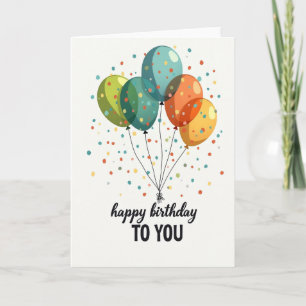 Carte de vœux d'anniversaire Confetti
