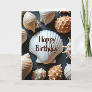 Carte de vœux d'anniversaire Coquillages