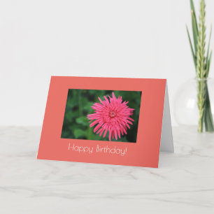 Carte de vœux d'anniversaire Coral Flower