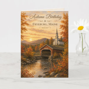 Carte de voeux d'anniversaire d'automne à Fryeburg