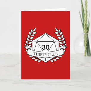 Carte de voeux d'anniversaire de 30 Club