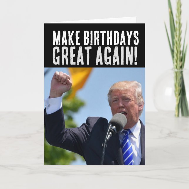 CARTE DE VOEUX D'ANNIVERSAIRE DE DONALD TRUMP (Devant)