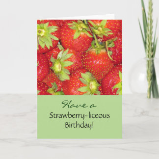 Carte de voeux d'anniversaire de fraises