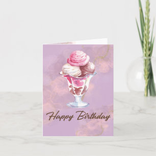 Carte de vœux d'anniversaire de glace Doux Trait