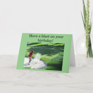 Carte de voeux d'anniversaire de golf