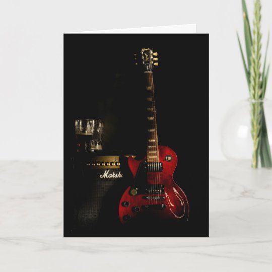 Carte De Voeux D Anniversaire De Guitare Ou Toute Zazzle Fr