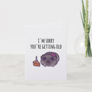 Carte de vœux d'anniversaire de hamster triste | D