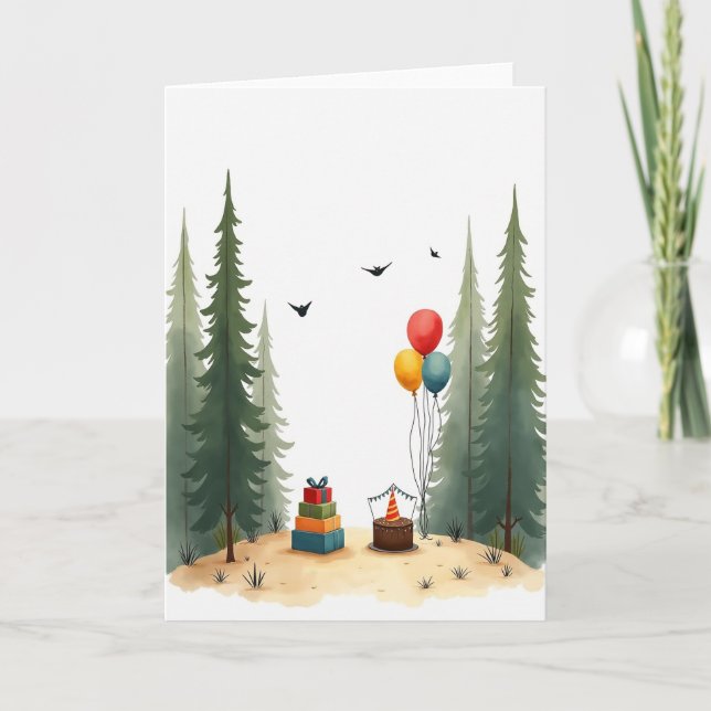 Carte de Vœux d'Anniversaire de la Forêt (Devant)