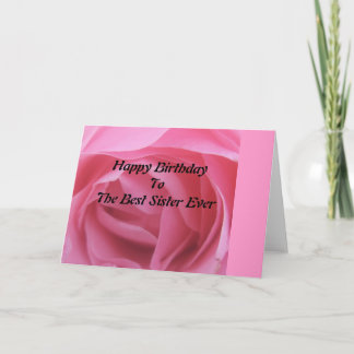 Carte de vœux d'anniversaire de la meilleure sœur