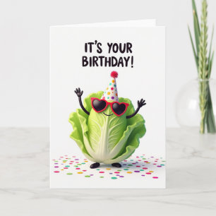 Carte de vœux d'anniversaire de légume joyeux