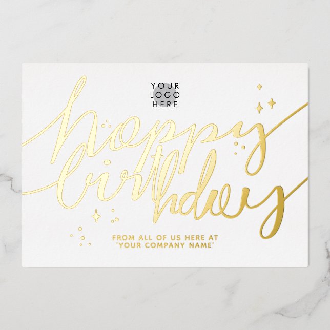 Carte de Vœux d'Anniversaire de l'Entreprise avec  (Recto)